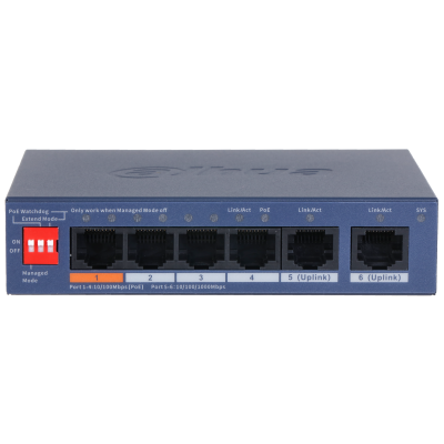 DAHUA CS4006-4ET2GT-60 4XFE-2XGE MEGABİT YÖNETİLEBİLİR 60W POE SWİTCH