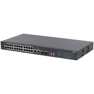 DAHUA S3226-24ET-240 24 PORT 24XFE-2XGE-2X1GE/SFP YÖNETİLEMEZ MEGABİT 240W POE SWİTCH