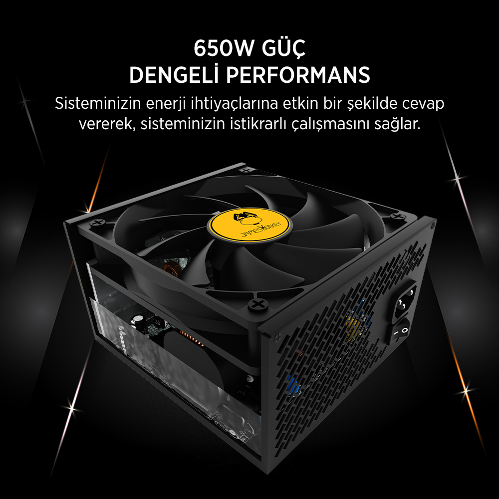 JAMES DONKEY JDP650 APFC 12CM 80+ BRONZE 650W PSU
