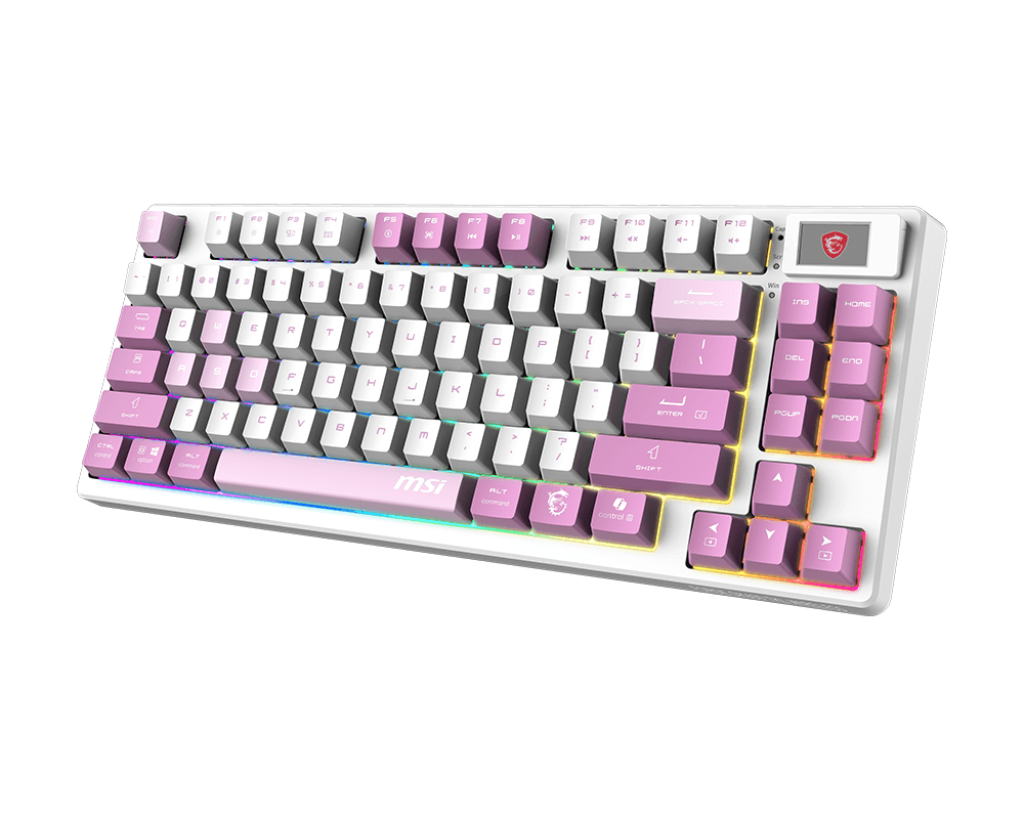 MSI FORGE GK600 TKL W VIOLET TR GAMING KLAVYE